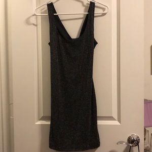 Tight sparkly black dress